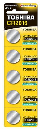  Зображення Батарейка Toshiba CR2016 BL 5шт 