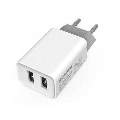  Зображення Зарядное устройство ColorWay 2USB AUTO ID 2.1A (10W) white (CW-CHS015-WT) 