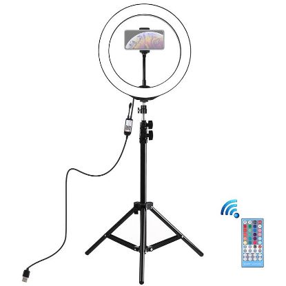  Зображення Набір блогера Puluz Ring USB LED lamp PKT3043 10" + tripod 1.1 м (PKT3043) 