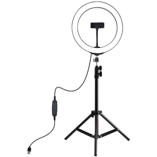  Зображення Набір блогера Puluz Ring USB LED lamp 10"+ tripod 1.1m (PKT3035) 