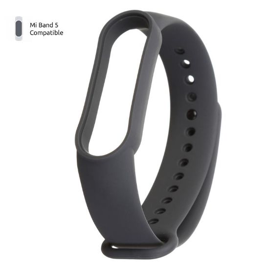  Зображення Ремінець до фітнес браслета Armorstandart для Xiaomi Mi Band 5 Dark Grey (ARM57001) 