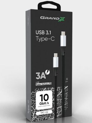  Зображення Дата кабель USB 3.1 Type-C to Type-C Grand-X (TPC-02) 