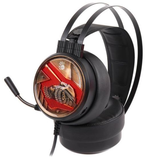  Зображення HeadPhone+Mic A4-Tech G650S Bloody ігрові з мікрофоном, помаранчева підсвічування, USB) 