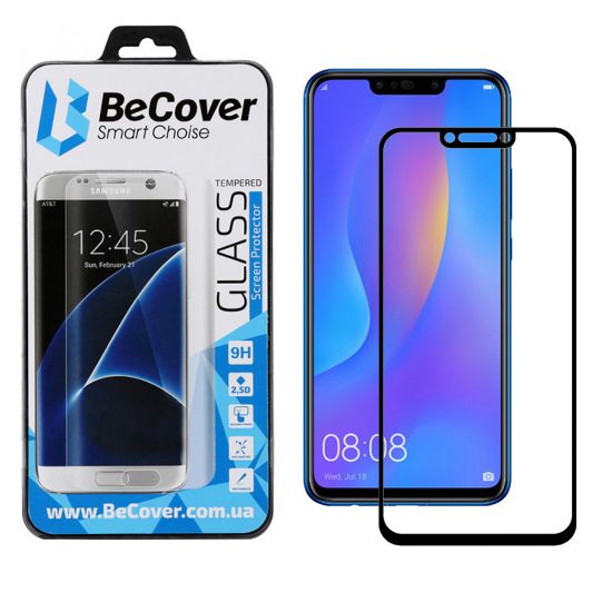  Зображення Скло захисне BeCover Huawei P Smart+ Black (702570) 