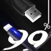  Зображення Кабель 1m USB 2.0 / Lightning Colorway (CW-CBUL034-BK) (PVC + led) Black 