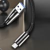  Зображення Кабель 1m USB 2.0 (AM/Micro USB) ColorWay (CW-CBUM035-BK) (zinc alloy + led) 2.4А Black 