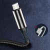  Зображення Кабель 1m USB 2.0 (AM/Micro USB) ColorWay (CW-CBUM035-BK) (zinc alloy + led) 2.4А Black 