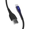  Зображення Кабель 1m USB 2.0 AM/Type-C Colorway (CW-CBUC034-BK) (PVC + led) 2.4А Black 