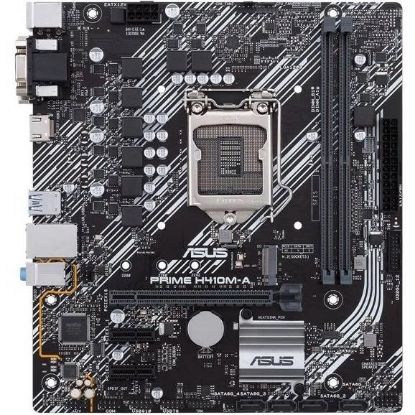  Зображення Материнська плата Socket_1200 ASUS PRIME H410M-A/CSM (DDR4, 64 Gb, 1 x VGA, 2 x USB 3.2 Gen 1, 1 x RJ45, 2 x USB 2.0, 2 x PS/2, 1 x DVI, 1 x HDMI, 3 x Audio, Внутрішні-1 x M.2 2280, 4 x Sata 6.0 Gb/s, Micro-ATX)) 