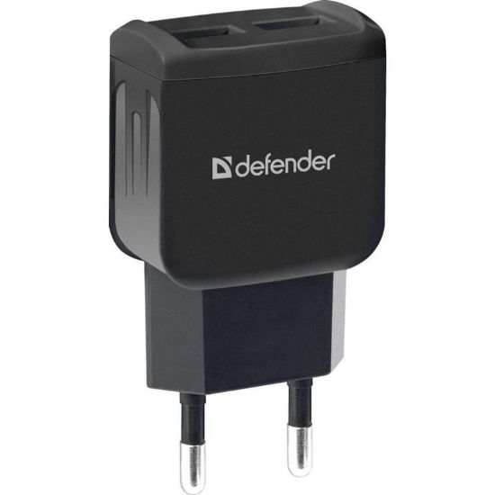  Зображення Мережевий зарядний пристрій Defender UPA-22 (2xUSB 2.1A) Black (83579) 