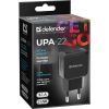  Зображення Мережевий зарядний пристрій Defender UPA-22 (2xUSB 2.1A) Black (83579) 