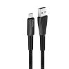  Зображення Кабель ColorWay USB-Type-C (zinc alloy + led) 2.4А 1м чорний (CW-CBUC035-BK)) 