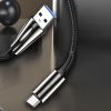  Зображення Кабель ColorWay USB-Type-C (zinc alloy + led) 2.4А 1м чорний (CW-CBUC035-BK)) 
