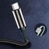  Зображення Кабель ColorWay USB-Type-C (zinc alloy + led) 2.4А 1м чорний (CW-CBUC035-BK)) 