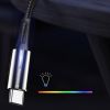  Зображення Кабель ColorWay USB-Type-C (zinc alloy + led) 2.4А 1м чорний (CW-CBUC035-BK)) 