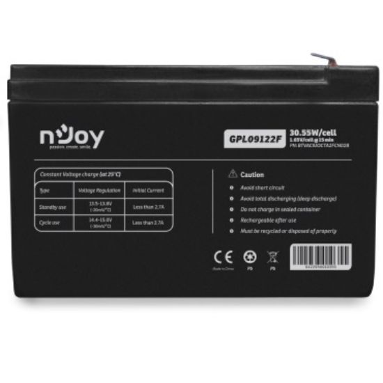  Зображення Акумуляторна батарея Njoy GPL09122F 12V 9AH (BTVACIUOCTA2FCN02B) AGM 