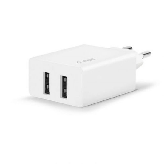  Зображення Мережевий зарядний пристрій Ttec SmartCharger DUO 2хUSB 2.4А/12Вт White (2SCS21B) 