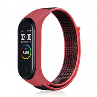  Зображення Ремінець до фітнес браслета BeCover Nylon Style для Xiaomi Mi Smart Band 5/6 Black-Red (705416) 