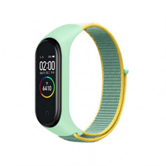  Зображення Ремінець до фітнес браслета BeCover Nylon Style для Xiaomi Mi Smart Band 5/6 Green-Yellow (705420) 