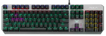  Зображення Клавіатура Aula Dawnguard Mechanical Wired Keyboard (6948391234533) Silver USB 