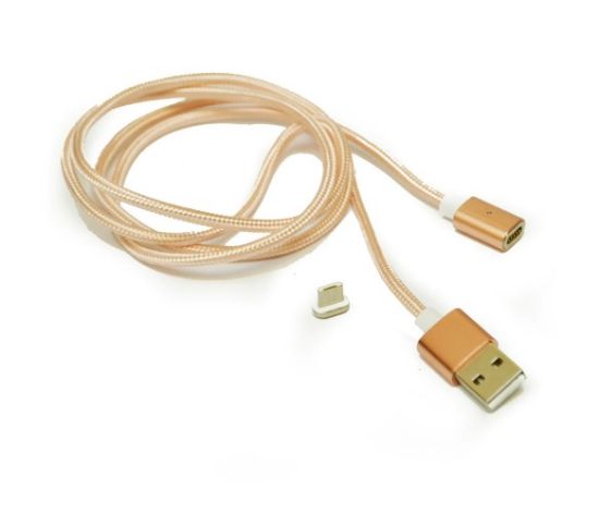  Зображення Кабель Ninja USB-microUSB, магнітний, 1м, Gold (YT-MCFB-M/G/09165) блістер 