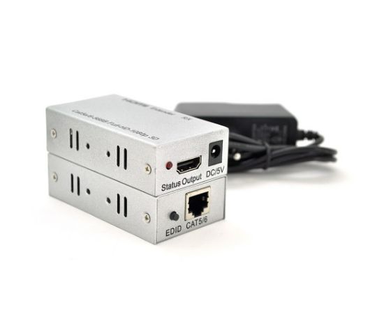  Зображення Перехідник-подовжувач Voltronic HDMI - RJ-45, (F/F), Grey (YT-SCPE HDM-60m1080Р/09243) 