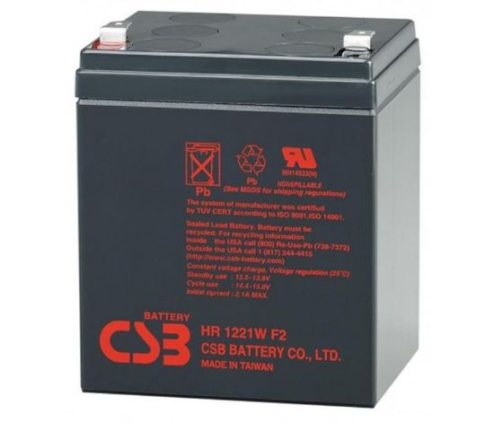  Зображення Акумуляторна батарея CSB 12V 5AH (HR1221WF2/04409) AGM 