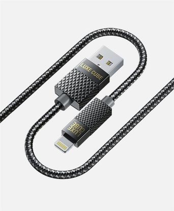  Зображення Кабель Luxe Cube Premium USB-Lightning, 1м, сірий (9780201379648) 