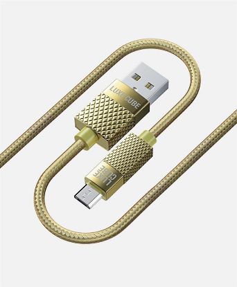  Зображення Кабель Luxe Cube Premium USB-microUSB, 1м, золотий (8889986489885) 