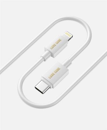  Зображення Кабель Luxe Cube USB Type C-Lightning, 3А, 1м, білий  (8886668686693) 