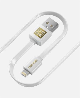  Зображення Кабель Luxe Cube Flat USB-Lightning, 1м, білий (2231252965016) 