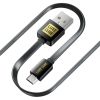  Зображення Кабель Luxe Cube Flat USB-microUSB, 1м, чорний (2231252966013) 