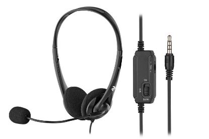  Зображення Гарнітура ПК стерео On-ear 2E CH11 mini-jack, omni-mic, 1.2м, чорний 