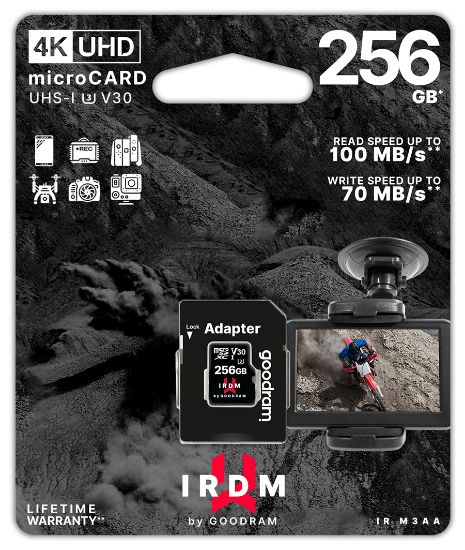  Зображення Карта пам'яті Goodram 256GB microSDXC class 10 UHS-I/U3 IRDM (IR-M3AA-2560R12) 