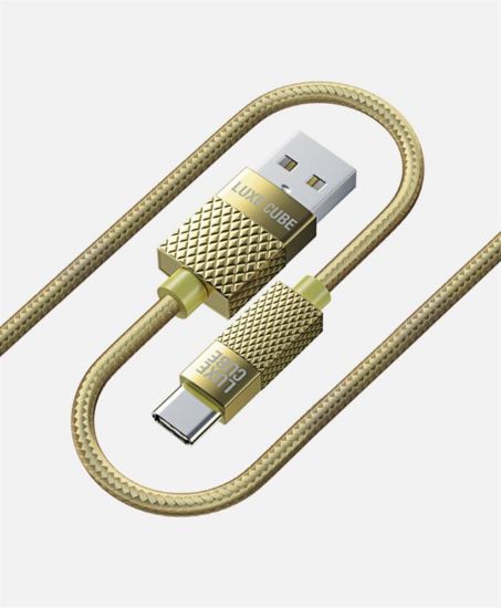  Зображення Кабель Luxe Cube Premium USB-USB Type C, 1м, золотий (8889996899681) 