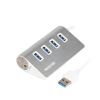  Зображення Пристрій USB Hub Maxxter HU3A-4P-01  на 4 порти USB 3.0, сріблястий) 