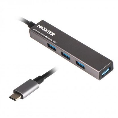  Зображення USB Type-C концентратор (Hub) Maxxter USB-C (HU3C-4P-02) 