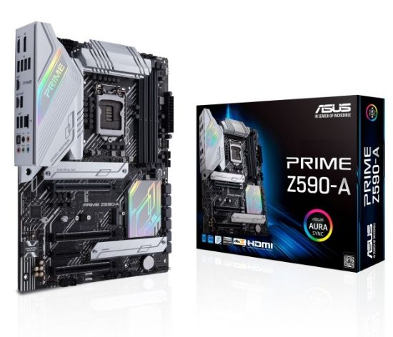  Зображення Материнська плата Socket_1200 ASUS PRIME Z590-A (DDR4, 128 Gb, 4 x USB 3.2 Gen 2, 1 x USB 3.2 Gen 2x2, 1 x RJ45, 4 x USB 2.0, 1 x HDMI, 1 x DisplayPort, 1 x optical SPDIF out, 5 x Audio, Внутрішні-3 x M.2 Socket 3, 6 x Sata 6.0 Gb/s, ATX, BOX)) 