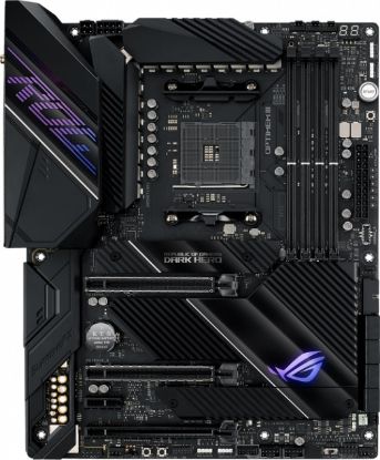  Зображення MB Asus ROG CROSSHAIR VIII DARK HERO  AMD X570, DDR4, 128ГБ, LAN-2,5Гбіт/с, 1xM.2 22110, 1xM.2 2280, 8xSata 6.0 Gb/s, Wi-Fi (802.11 a/b/g/n/ac/ax), Bluetooth 5.1, ATX) 