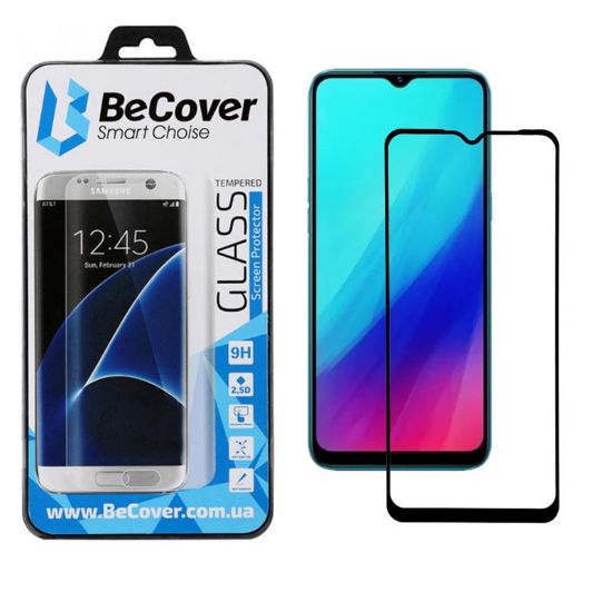  Зображення Захисне скло BeCover для Realme C3 Black (705047) 