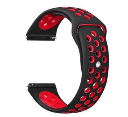  Зображення Ремінець BeCover Nike Style для Amazfit Stratos 1/2/2S/3/GTR 2/GTR 47mm/GTR Lite 47mm/Nexo/Pace Black-Red (705812) 