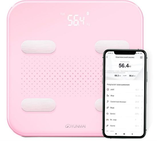  Зображення Ваги підлогові Yunmai S Smart Scale Pink (M1805CH-PNK) 