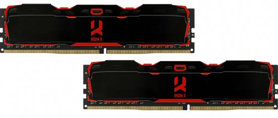  Зображення Пам'ять DDR4  16GB  3200MHz PC4-25600  (Kit of 2x8GB)  Goodram IRDM X  Black) 