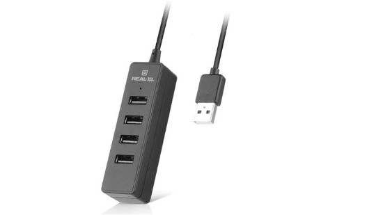  Зображення Концентратор REAL-EL HQ-174 USB-A 2.0 1.2m black (EL123110006) 