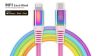  Зображення Кабель REAL-EL Rainbow USB-C-Lightning, 1м (4743304104710) 