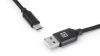  Зображення Кабель REAL-EL Premium Fabric USB-USB Type C 2m, Black (4743304104765) 