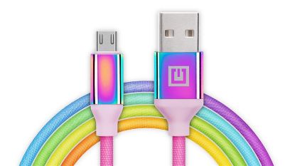  Зображення Кабель REAL-EL Premium Rainbow USB-microUSB 1m  (4743304104727) 