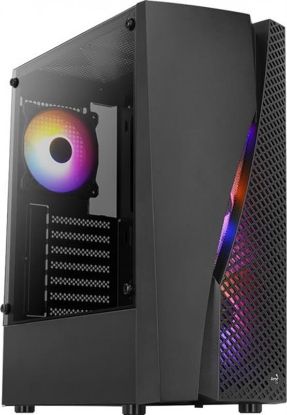  Зображення Корпус Midi-ATX AeroCool Wave-G-BK-v2 Black Mid Tower FRGB glass side panel) 