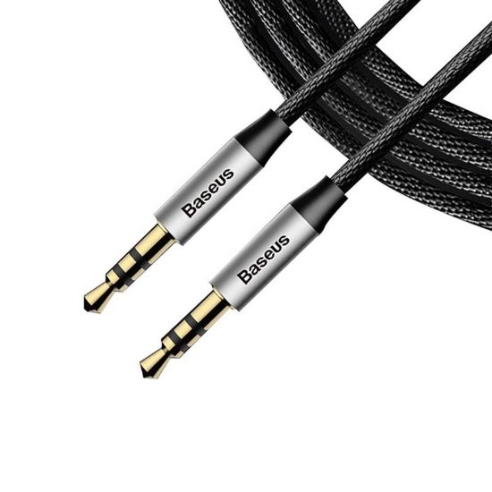  Зображення Кабель AUX Audio TRS M/M 1.0 м Yiven Audio Cable M30 срібно-чорний Baseus 