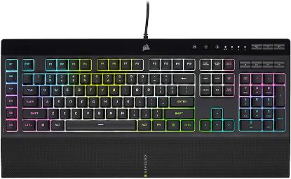  Зображення CORSAIR K55 RGB PRO XT Gaming Keyboard, Backlit Per-Key RGB LED, Rubberdome 